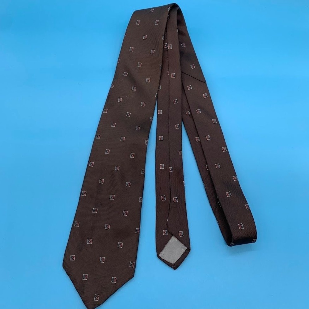 Vintage Christian Dior Geometric Preppy Designer Men's Classic Neck Tie